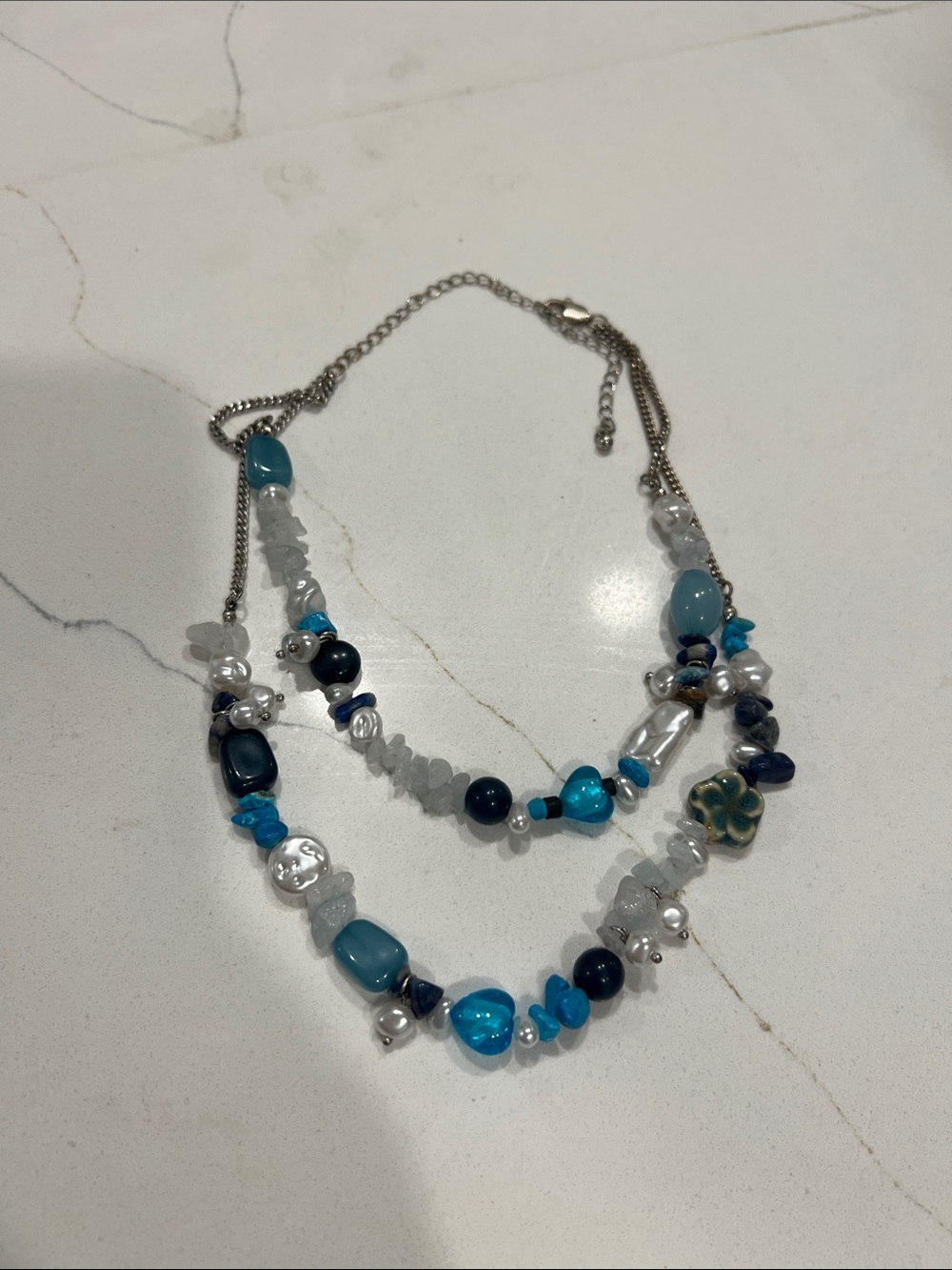 Free people steal the show choker blue - Picture 2 of 4